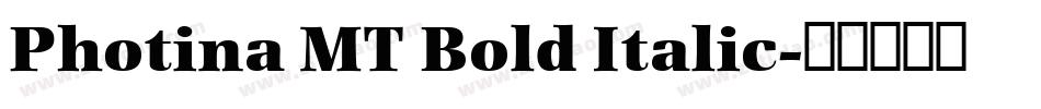 Photina MT Bold Italic字体转换